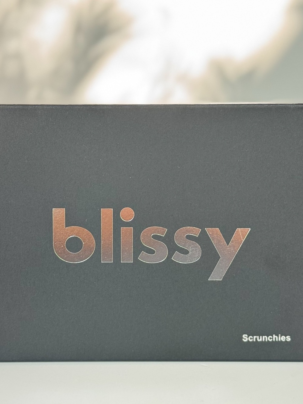 Blissy Silk Scrunchies 3-Pack Black Mulberry Silk NEW